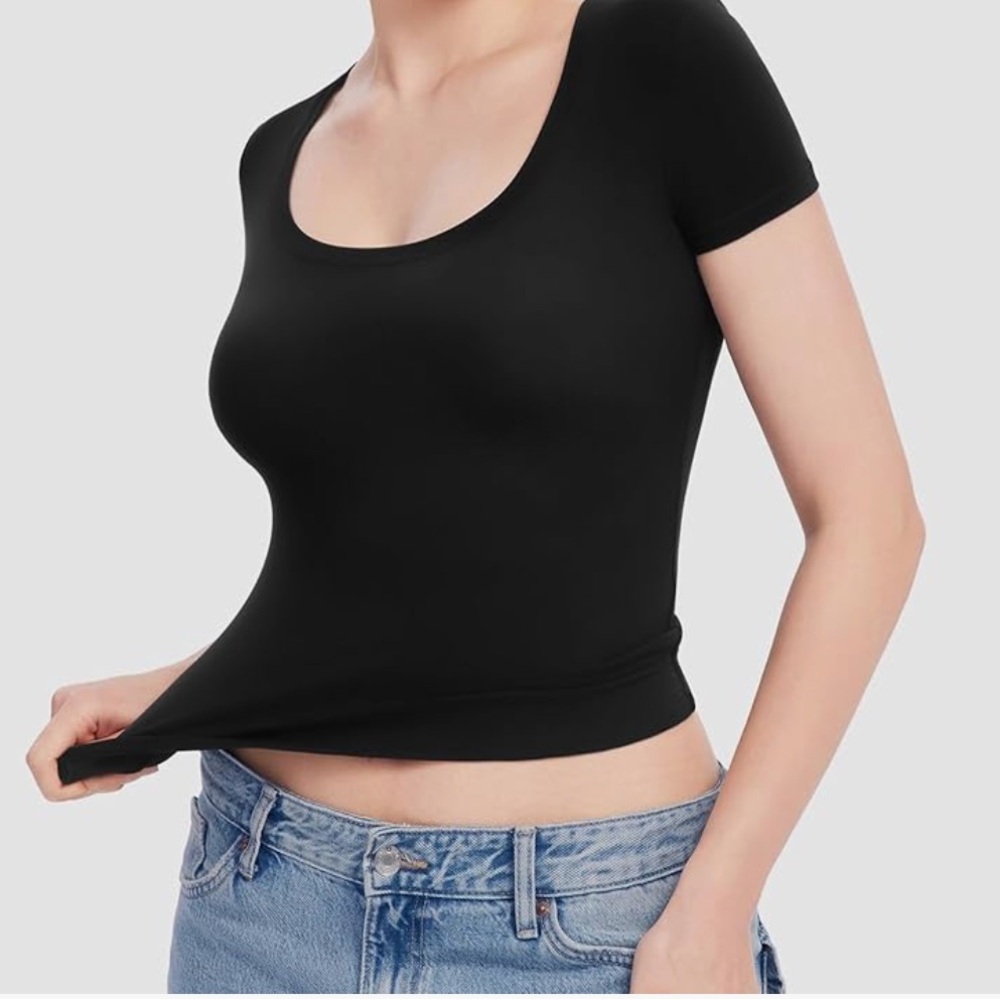 Black Short Sleeve Pumey Tee